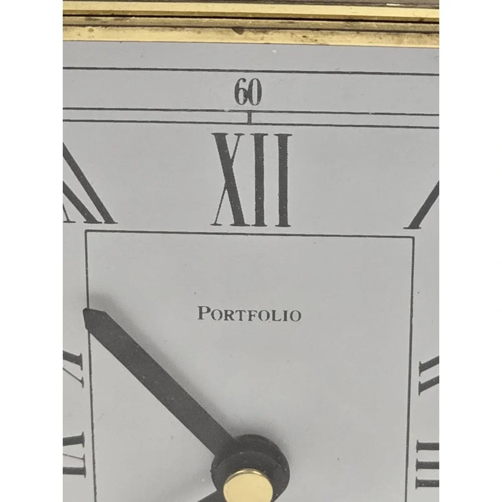 Tiffany‎ & Co Solid Brass Quartz Desk Clock Quartz Movement